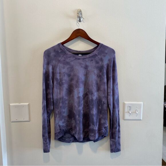 ATHLETA Mindset Tie Dye Printed Sweatshirt in Purple medium modal buttery soft - Picture 1 of 10